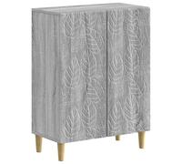 Set de 3 Meubles de Salle de Bain en Bois d'Ingénierie, Gris Sonoma, | Portes réversibles, charnière 90°, fixation murale incluse, vis non fournies, usage quotidien, style moderne
