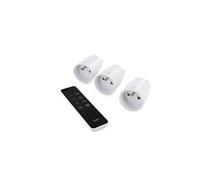 Set de 3 mini prises nano On/Off + télécommande - 2300W - Blanc et Noir - DiO