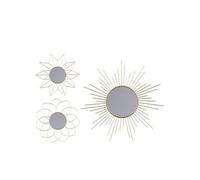 - Set de 3 miroirs Gold Home - Doré