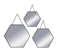 Atmosphera – Lot de 3 miroirs noirs 20/25/30 cm