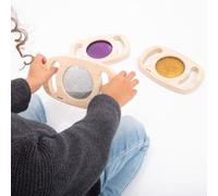 TickiT Panneaux à paillettes 73440 Easy Hold – Set de 3 (dorés, argentés, violets)