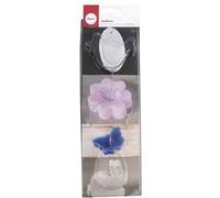 Set de 3 moules 14 x 11 x 3 cm Transparent G