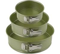 Set de 3 moules à manqué à charnière 20 cm 24 cm et 26 cm Zenker Green Vision ref 9980950 Vert