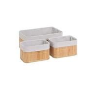 Set de 3 panières de rangement en bambou