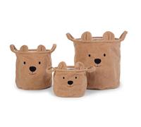 Set de 3 paniers de rangement teddy marron TU