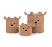 Childhome Paniers de rangement Teddy – Lot de 3 – Beige