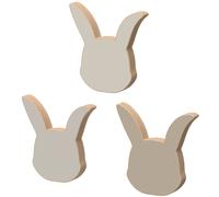Set de 3 patères en bois Lapin