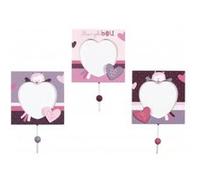 Set de 3 patères mam'zelle bou - sauthon Rose