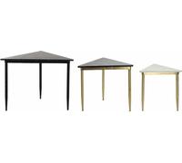 set de 3 petites tables DKD Home Decor blanc noir vert or 68 x 46,5 x 53 cm