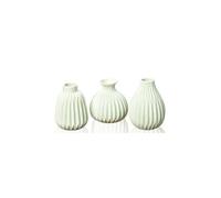 Set de 3 Petits Vases Design en Porcelaine Blanche