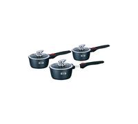 Set de 3 pièces Casseroles - Manche Amovible - Revêtement Type Pierre