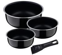 Bergner Set de 3 casseroles Black Edition 16/18/20 cm – Manche amovible, aluminium antiadhésif