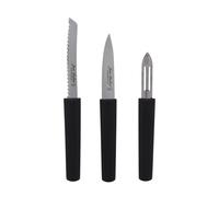 Set de 3 pièces en inox Eco-responsable office, éplucheur, tomate noir 6.4x5.5 c