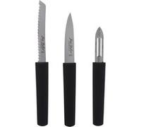 Set de 3 pièces en inox Eco-responsable office, éplucheur, tomate noir - Jean Dubost - Noir - Inox G