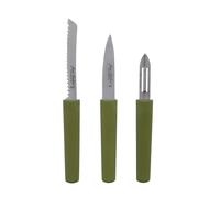 Set de 3 pièces en inox Eco-responsable office, éplucheur, tomate vert acier ino