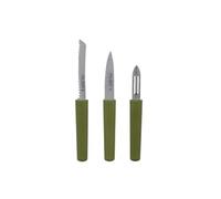 Set de 3 pièces en inox Eco-responsable office, éplucheur, tomate vert - Jean Dubost - Vert - Inox