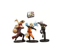 Set de 3 pièces Figurines Naruto Kakashi Gaara 19-21 cm