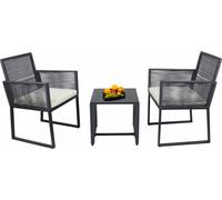 set de 3 pièces Lounge Balcon Meubles de jardin Fidola