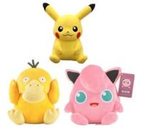 Set de 3 pièces Peluche Delicate Pokémon Pikachu Jigglypuff Psyduck 20-25 cm G