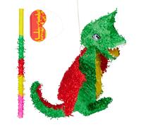 set de 3 pinata dragon, bâton & bandeau, ensemble complet piñata