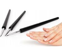 Set de 3 pinceaux nail art - précision pour la manucure et la pédicure