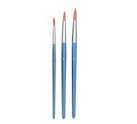 Wonday Set De 3 Pinceaux Ronds Poils Synthetiques Taille 4-8-12