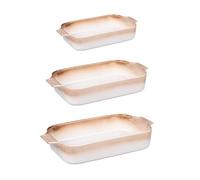 Set de 3 plats à four beige 24, 31 et 35 cm - Table Passion