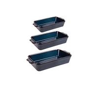 Table Passion – Set de 3 plats à four Vague bleu 25, 30 et 36 cm