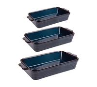 Table Passion – Set de 3 plats à four Vague bleu 25, 30 et 36 cm