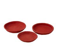 Set de 3 plats en papier rouge D.30-35-40 cm J-Line