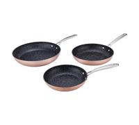 Set de 3 Poêles 20/24/28 cm en Aluminium Forgé | Aluminium forgé, Revêtement Greblon® céramique CK, Sans PFOA/PFAS, 3 tailles 20/24/28 cm, Induction, Poignées inox