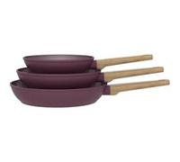 Set de 3 poêles 20-24-28 cm Gamme Forest tous feux dont induction Prune Arthur Martin AM7469 Rubis