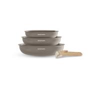 Set de 3 poêles 20-24-28 cm poignée amovible Taupe Arthur Martin AM4587
