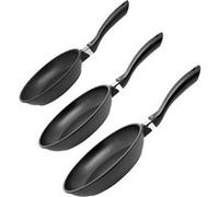 Set de 3 poêles 20 cm 24 cm et 28 cm sans PFAS Elo Alucast Noir G