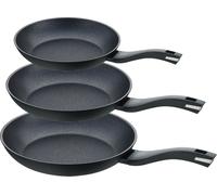 set de 3 poêles à frire 20+24+28 cm, aluminium, noir - Balance® Induction Enduro