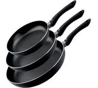 Set de 3 poêles à frire 20 cm 24 cm et 28 cm fond en nid d'abeille et doseur d'huile Elo Smart Life