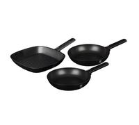 Set de 3 poêles à frire - BH/7096 - Aluminium forgé - Noir mat - Ø20/24/28 cm