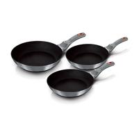 Set de 3 Poêles à Frire Induction 20-24-28cm Aluminium, Antiadhésif Titane, Berlinger Haus, Moonlight, , Gris Gris G