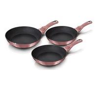 Set de 3 Poêles à Frire Induction 20-24-28cm Aluminium, Antiadhésif Titane, Berlinger Haus, I-Rose, , Rose