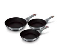 Set De 3 Poêles À Frire Induction 20-24-28cm Aluminium, Antiadhésif Titane, , Gris, Berlinger Haus, Moonlight