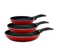 San Ignacio Poêles à Frire Universal Chef en Aluminium moulé sous Pression et revêtement en marbre - Couleur Rouge