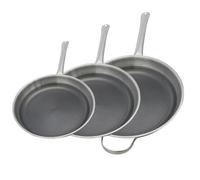 Set de 3 poêles à induction - ELO - Relief Solutions - Inox 18/10 ELODUR® Select antiadhésives - Ø 24-28-32 cm