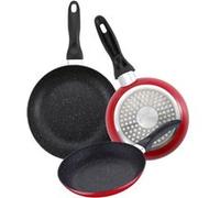 Set de 3 poêles avec revêtement en marbre16 cm20 cm24 cm24 cm G