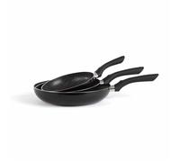 Set de 3 poêles noir aspect pierre - MEN124N