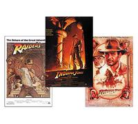 Set de 3 Posters Indiana Jones - Affiches cinématographiques (68,5cm x 101,5cm) + Un Poster Surprise en Cadeau!