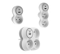Set de 3 prises 16A + USB - simple, double et triple - Zenitech