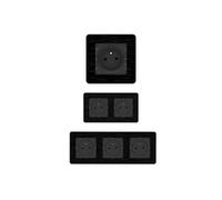 Set de 3 prises 2P+T simple, double et triple - Zenitech