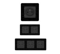 Set de 3 prises 2P+T simple, double et triple - Zenitech