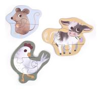 Set de 3 puzzles Mes premiers puzzles Animaux de la ferme