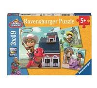 Set de 3 puzzles Ravensburger Jon, Min et Miguel Dino Ranch 49 pièces G